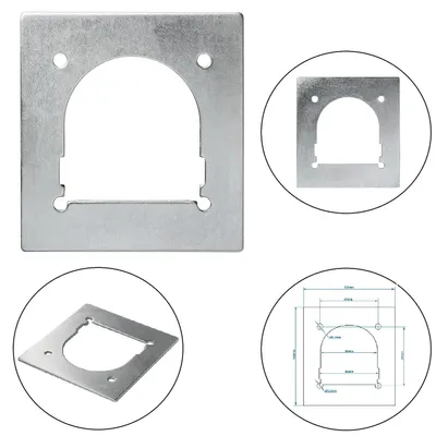 Produktbild von Gegenplatte für Zurrmulde 142x132mm Montageplatte für Zurrhaken Zurröse Zurrösen