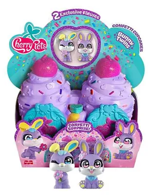 Produktbild von Magic Box Cherry Pets Confetti Cupcakes Bunny Twins Figur Kinder One Size