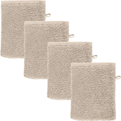 Produktbild von REDBEST Waschhandschuh Oceanside" 4er-Pack beige 16x21 cm"