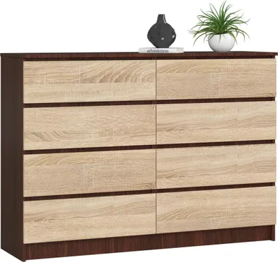 Image de Grande commode SAVRILA - wengé / chêne de Sonoma