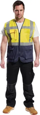 Immagine prodotto di Abbigliamento da lavoro PORTWEST C476 gilet ad alta visibilità giallo/navy XS