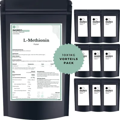 Produktbild von L-Methionin Pulver (40-100 Mesh) – 10kg (10X1kg)