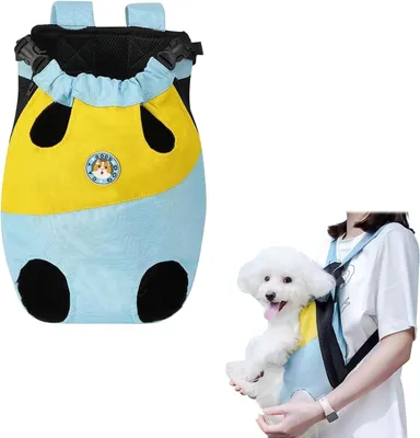 Produktbild von Hunde-Tragetasche Rucksack-Hundeträger, verstellbare Beinfreiheit, Haustier-Rucksack, Rucksack für kleine Hunde und Katzen, 5–8 kg, atmungsaktiv und b