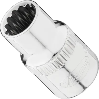 Produktbild von VIGOR Steckschlüsseleinsatz V7538-9 3/8" Außen Doppelsechskant Profil SW 9 mm