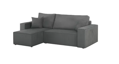 Zdjęcie produktu dla Sofa narożna CARO, obita tkaniną Poso-Stoff, kolor szary, uniwersalna (możliwość konfiguracji lewej lub prawej strony)