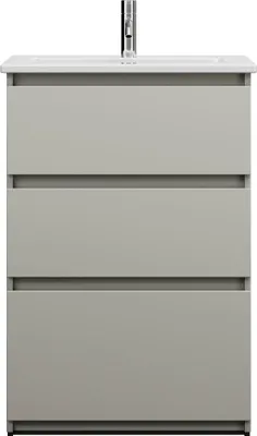 Produktbild von burgbad Lin20  Keramik-Waschtisch inklusive Waschtischunterschrank, 3 Auszüge, 630x415x912mm, SGHE063F5352C0001