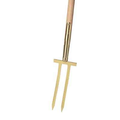 Produktbild von IDEAL 670-80001 Rosengabel mit Bajonettzinken mit Eschen-T-Stiel 85 cm, natur/goldgelb