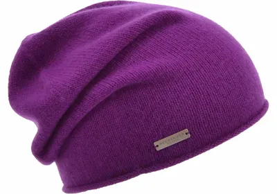 Seeberger Strickmütze-Beanie aus 100% Kaschmir mit Rollrand in rosa
