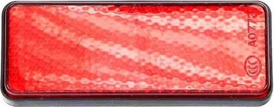 Produktbild von roter Rückstrahler rechteckig 88x34mm ATV 125 FUXIN WB