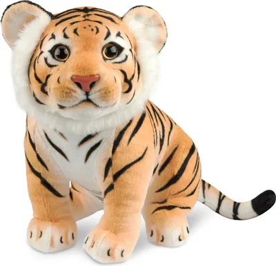 Immagine prodotto di BRUBAKER Peluche tigre - Peluche da 30 cm - Peluche per bambini grande gatto seduto - Peluche per bambini, marrone