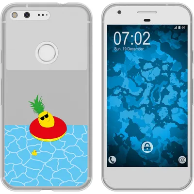 Produktbild von PhoneNatic Case kompatibel mit Google Pixel Silikon-Hülle Sommer Ananas M2