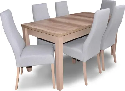 Produktbild von Komplette Esszimmer Garnitur Tisch 6x Lehnstuhl Stühle Luxus Essgruppe Set 7tlg.