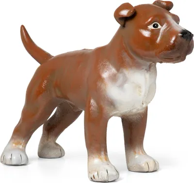 Image de Moritz Figurines de chiens Décoration Figurines de chiens Terrier brun blanc 25 x 10 x 18 cm Décoration de jardin Figurine de jardin Figurine d'animal Fonte Sculpture Décoration