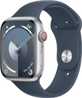 Image de Apple Watch Series 9 45 mm Numérique 396 x 484 pixels Écran tactile 4G Argent Wifi GPS (satellite)