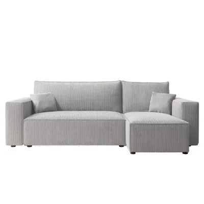 Produktbild von Idohome Ecksofa, Eckcouch mit Schlaffunktion – universell rechts/links montierbar – Modernes Schlafsofa & Couchgarnitur Farbe: Helgrau Paris Poso 110