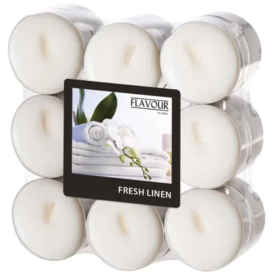 Produktbild von FLAVOUR by Gala Duft-Teelichter "Fresh Linen" 18 Stück