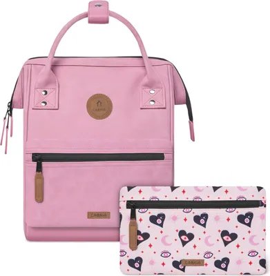 Produktbild von CABAIA Freizeitrucksack Rucksack mit Laptopfach Adventurer Vegan Nubuck Backpack 10L Bari rosa
