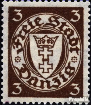 Produktbild von Briefmarken Danzig 1927 Mi 216y (kompl.Ausg.) mit Falz Freimarke