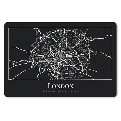 Produktbild von MuchoWow® Schreibtischunterlage Karte - Stadtplan - London 60x40 cm - XXL Mauspad - Großes Mauspad