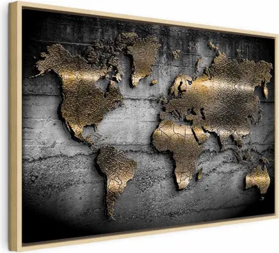Produktbild von Italienischer Leinwand Leinwandbild - Jewels of the World (1 Part) Wide 120x80 cm Karten k-A-0498-b-a