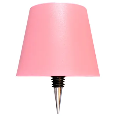 Produktbild von Warmpi LED Flaschenlampe Kabellos - Akku Tischleuchte Dimmbar - Gebürstetes Metall Rosa - IP54 Wasserdicht Flaschenlicht für Outdoor & Innen