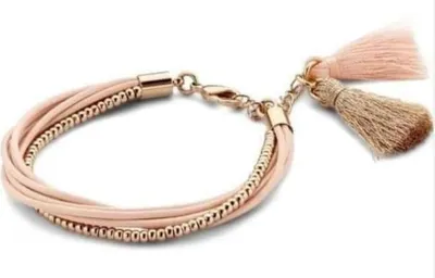 Produktbild von Victoria Perlenarmband für Damen, Rosa, Silberfarben, 20 cm Länge, aus Edelstahl