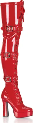 Produktbild von ELECTRA-3028 Damen Boots von Pleaser, Rot  , EU 40, US 10