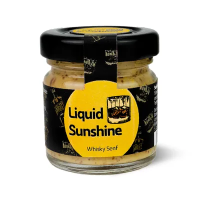 Produktbild von Mini Glas Whisky Senf "Liquid Sunshine", 30 ml