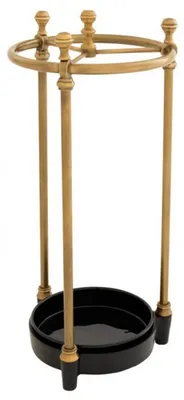 Produktbild von Casa Padrino Luxus Schirmständer Rund Messing Finish - Hotel Luxus Kollektion - Jugendstil - Art Deco