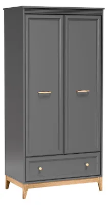 Produktbild von Masseno Drehtürenschrank SUOLO 92/193/54,5 cm 2-türig Grau