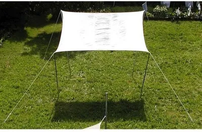 Obrázok produktu pre Slnečná plachta 3,5 x 4,5 m, krémovo biela, vodoodpudivá
