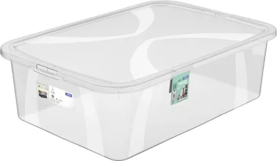 Productafbeelding van Rotho opbergbox Lona met deksel, 56,5 x 38,5 cm, 29 liter, transparant
