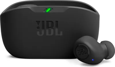 Zdjęcie produktu dla JBL Wave Buds - Bezprzewodowe słuchawki douszne z wodoodpornością IP54 i IPX2 - Mocne basy i 32 godziny pracy na baterii - W kolorze czarnym