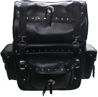 Produktbild von Motorrad Satteltasche saddlebag Sissy Bar Bag Motorradtasche Tasche aus Kunstleder