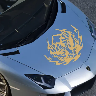 Produktbild von Aufkleber - Autoaufkleber "Tiger Tribal" 50cm x 43cm gold - Tuning Carystyling Heckscheibe Auto
