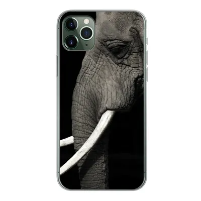 Produktbild von MuchoWow® Handyhülle Schutzhülle Hülle für iPhone 11 Pro Max Elefant - Tier - Stoßzahn Silikon Softcase Handy Hülle - Schutz