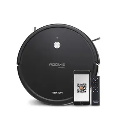 Produktbild von PRIXTON Roomie Smart, Beutellos, Schwarz, Rund, 0,3 l, Ladend, 68 dB