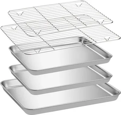 Produktbild von Drei-Schicht-Schalen - vielseitig - 3 Stück - Silber - rostfreier Stahl - verschiedene Größen