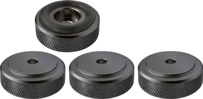 Produktbild von Dynavox Gerätefüße mittel mit Rändelung schwarz, 4 Stück
