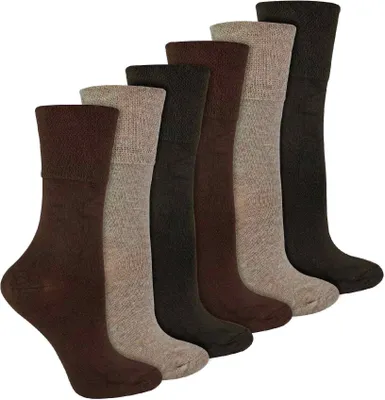 Produktbild von 6er Pack Damen Socken Ohne Gummibund | IOMI | Bambus Diabetikersocken Extra Weit
