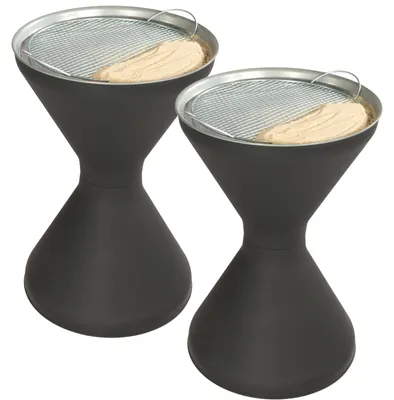 Zdjęcie produktu dla Novaliv 2x popielniczka stojąca na zewnątrz 60 cm wysokości 40 cm Ø w tym 2x worek piasku popielniczka stojąca na zewnątrz popielniczka stojąca na zewnątrz ocynkowany metalowy ekran popielniczka stojąca przerwa na palenie