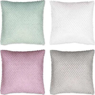 Produktbild von 4er Set Kissenhülle, Kissenbezug LUMI 45x45cm grau rosa weiß grünblau LEMETEX