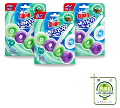 Obrázek produktu pro 3 kusy toaletních osvěžovačů At Home, vůně borovice, formát "Power Rings", hmotnost 40 g, velkopackové balení