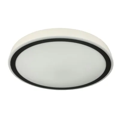 Zdjęcie produktu dla Plafon LED okrągły czarno-biały 18W Neutralna biel 2000lm metal wym:5x30x30cm IP54 Light Prestige