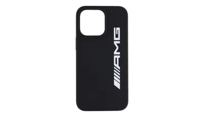 Image de Iphone 13 Pro - Cuir Gris Logo Estampillé À Chaud - Amg