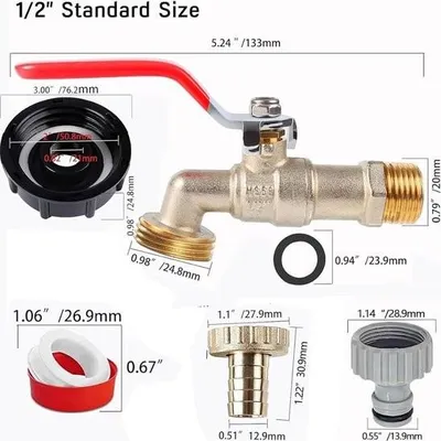 Produktbild von Wassertank 1000 Liter - IBC Tankhahn Zubehör - vielseitig einsetzbar