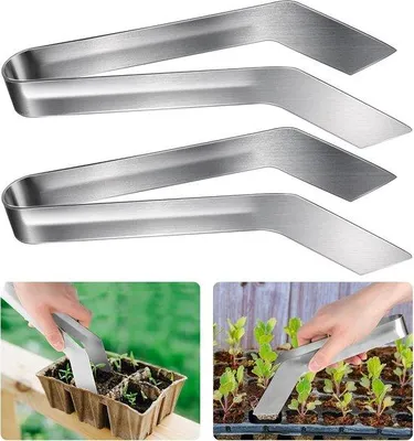Produktbild von 2er Set Stahlzaillingtransplantatietangen 8 Zoll - Stahl Zaillingentferner für minimale Wurzelschäden