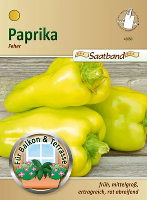 Produktbild von Paprika Feher (Saatband) | Paprikasamen von N.L. Chrestensen