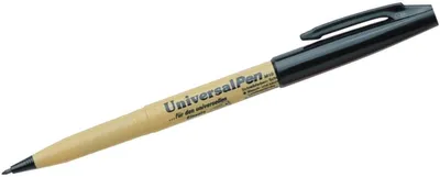 Produktbild von Universalmarker 1,0mm Rundspitze schwarz Packung mit 12 Stück