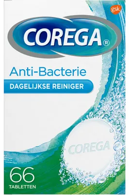 Productafbeelding van Corega Anti Bacteriele Tabs (66 stuks)